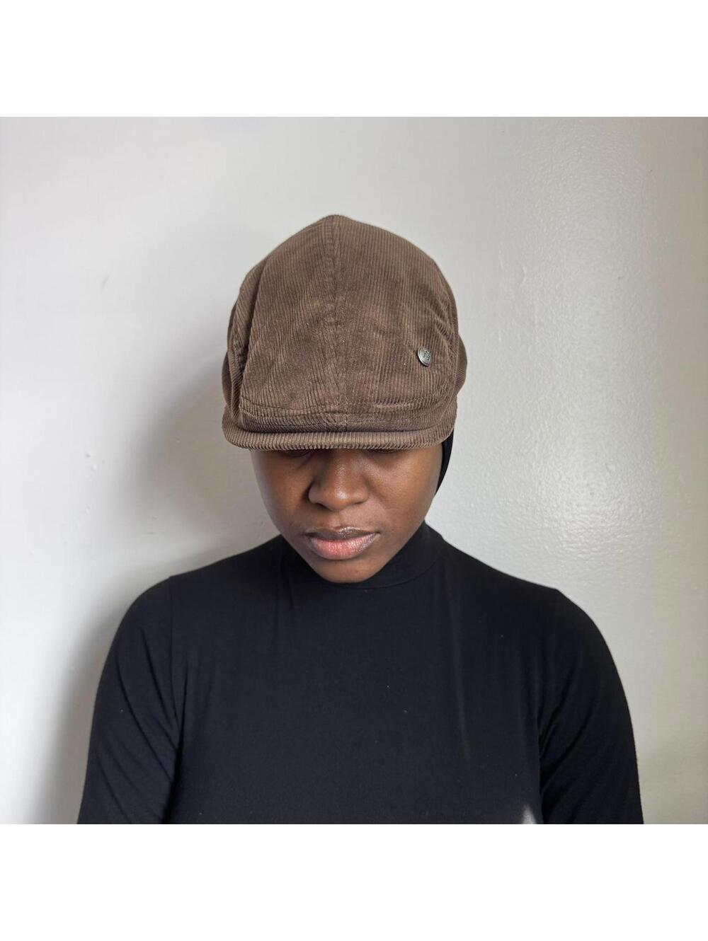Haggar corduroy Brown Newsboy flat hat